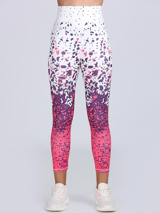 Women Geometric Printed High Waist Dry-Fit Yoga Tights