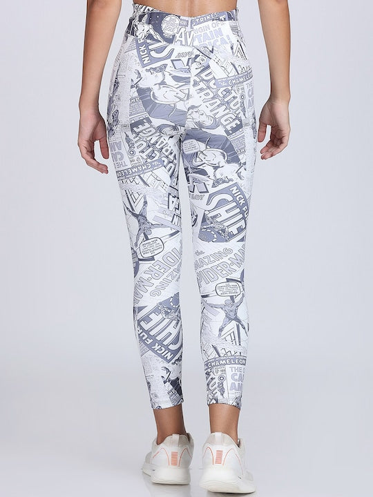 Women Printed Dry-Fit Cropped Tights