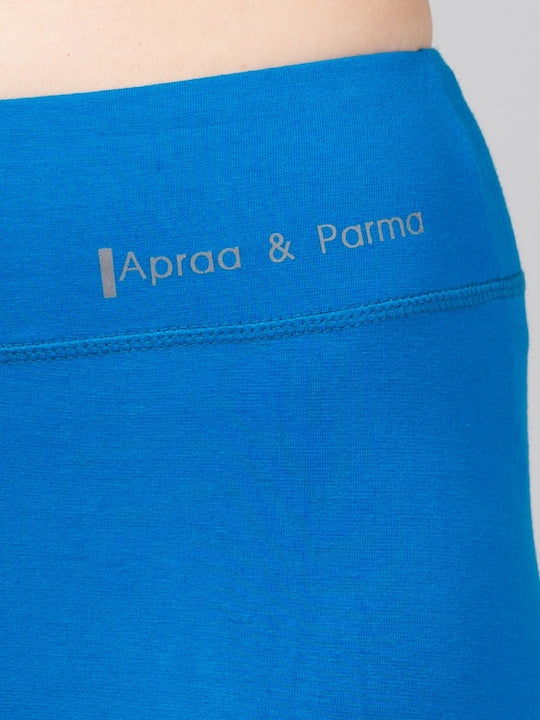 Women Solid Royal Blue Slim Fit Leggings