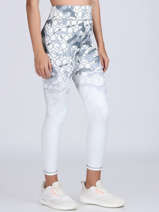 Women Printed High Waist DRI-FIT Ankle Length Tights