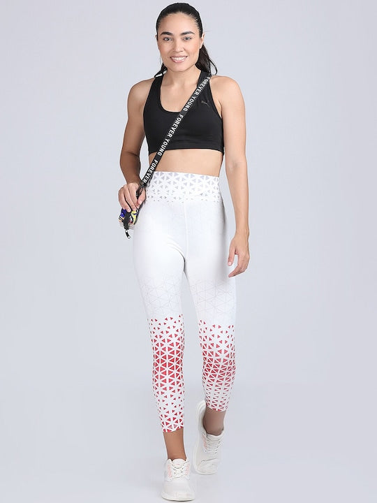 Women Printed Dry-Fit Training or Gym Ankle Length Sports Tights