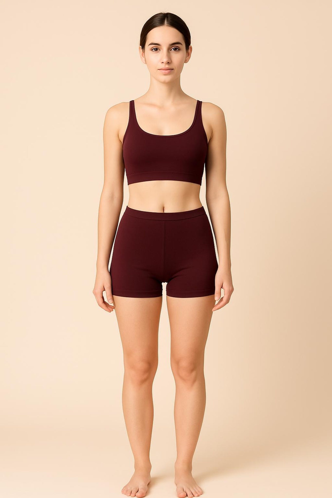 Women Solid Boyshorts Mid-Rise Stretch Fit