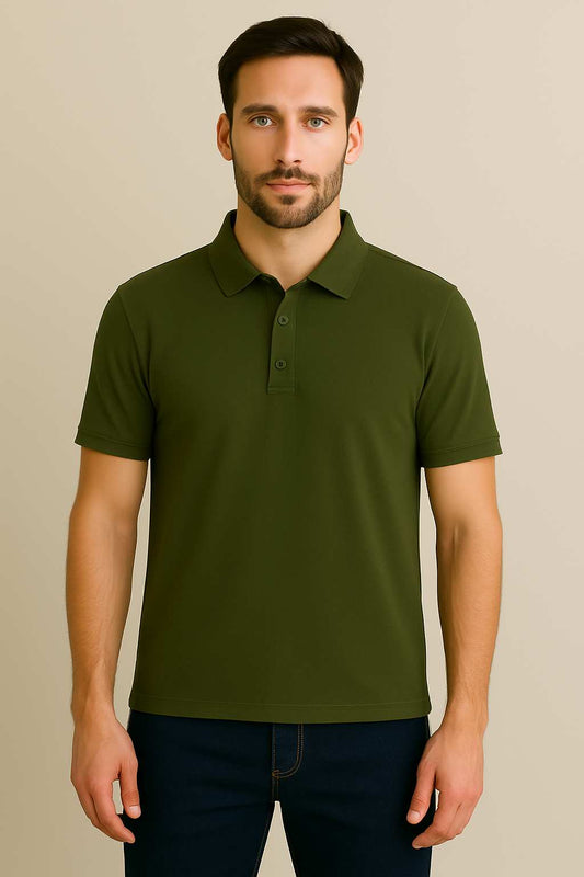 Men’s Solid Polo T-Shirt