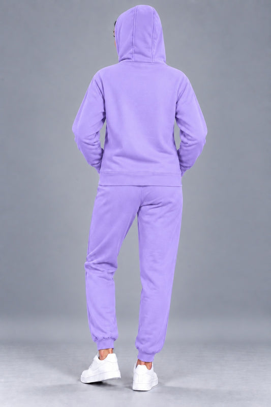 Men's Solid Hooded Tracksuit Set with Kangaroo Pocket