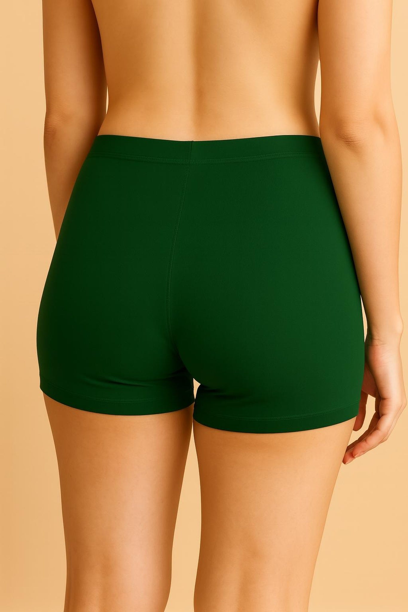 Women Solid Boyshorts Mid-Rise Stretch Fit