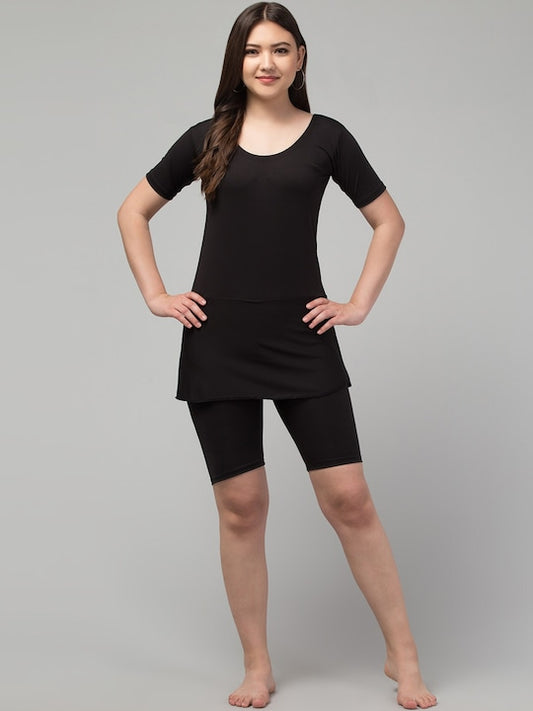 Swimming Dress With Attached Shorts