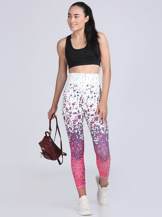 Women Geometric Printed High Waist Dry-Fit Yoga Tights