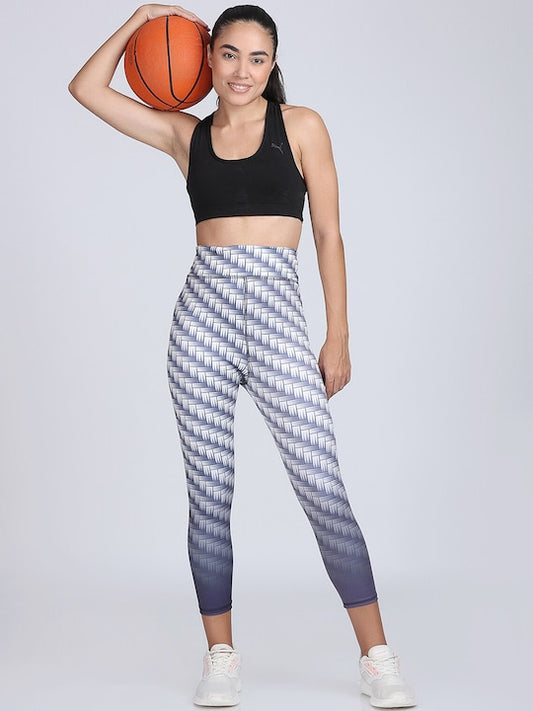 Women Geometric Printed Cropped Training Tights