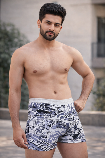Men Printed Swim Shorts – Quick Dry Beach & Swimming Trunks