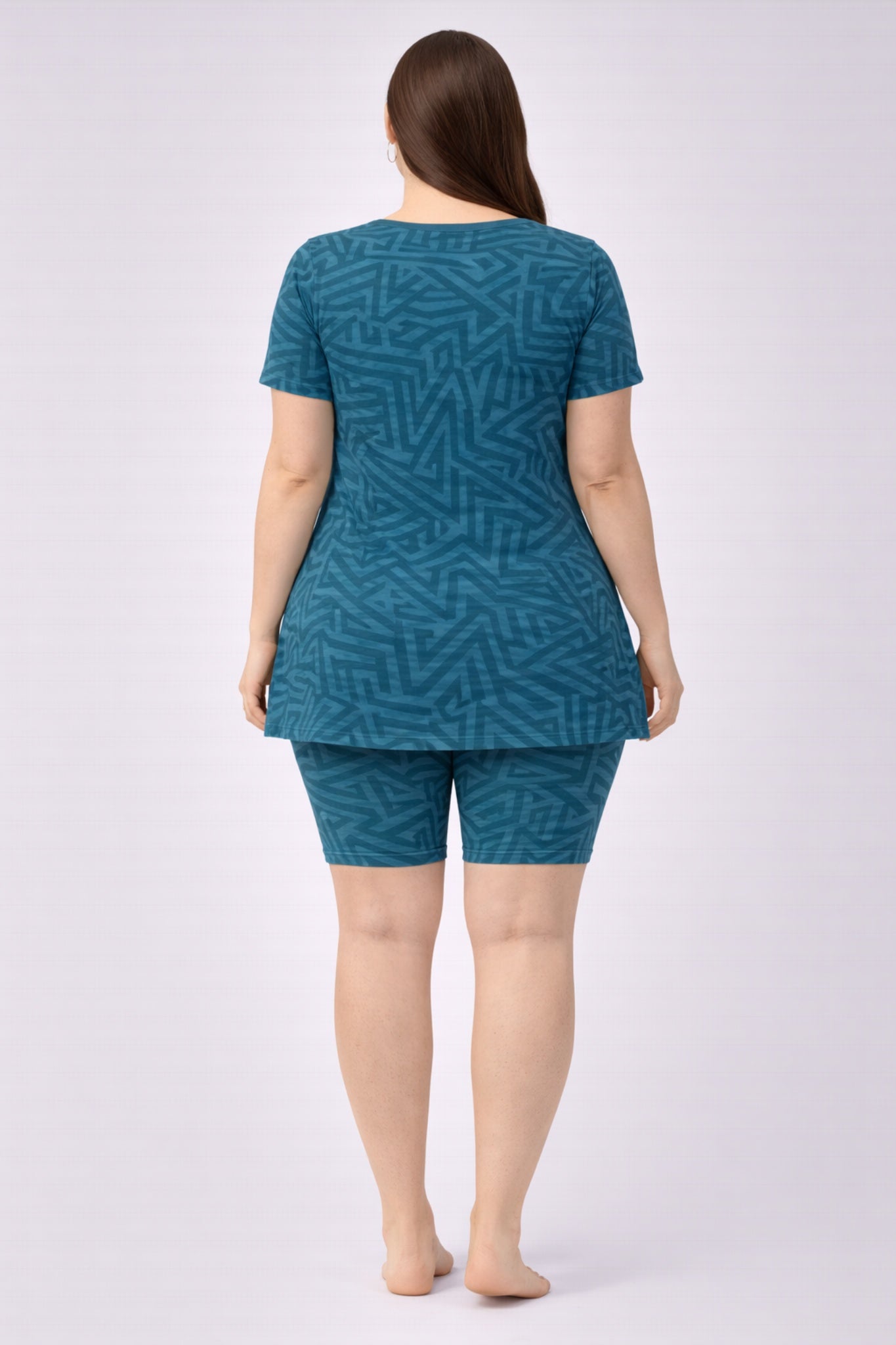 Printed Swimwear With Attached Shorts