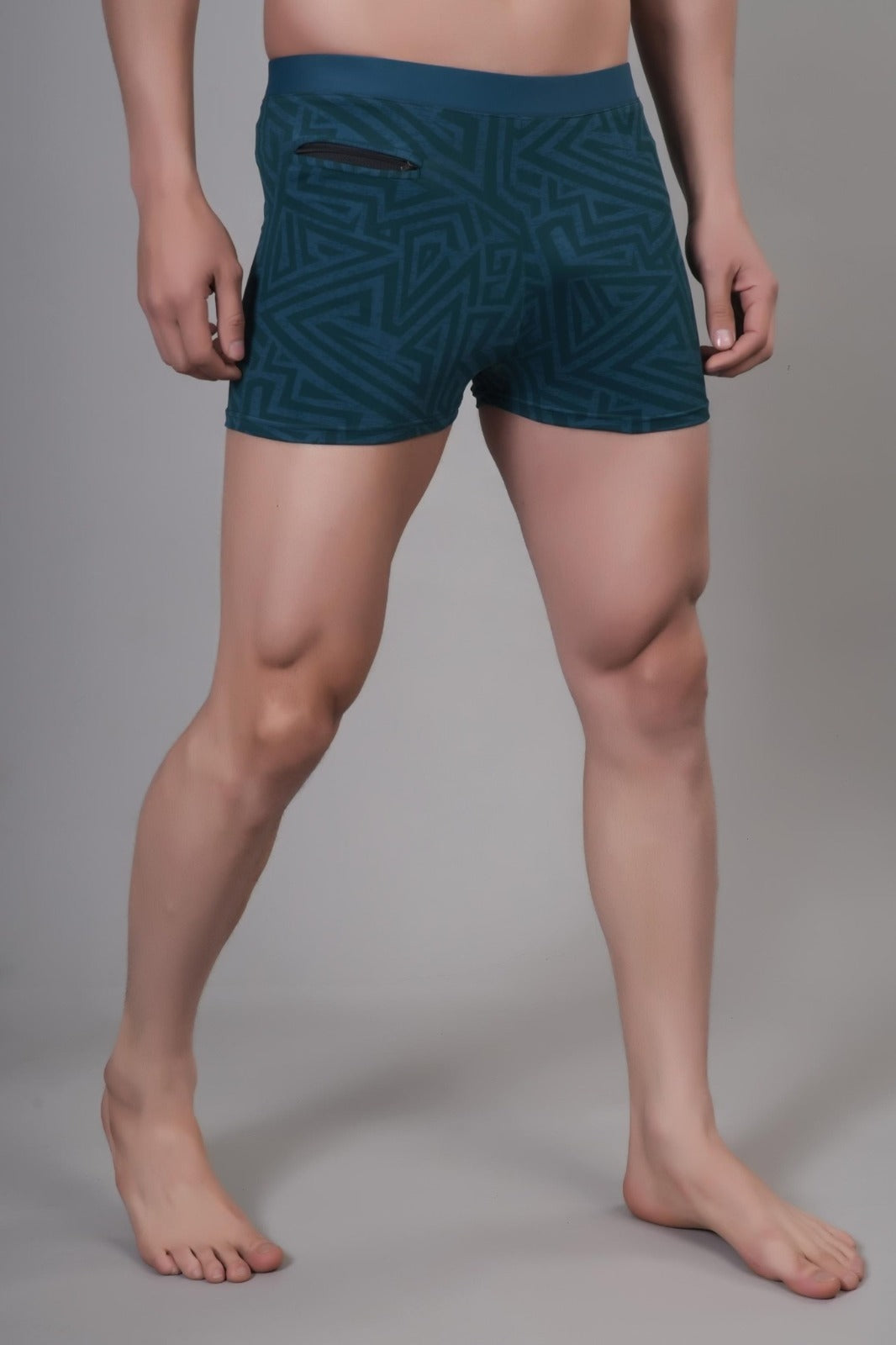 Men Printed Swim Shorts Mid-Rise Quick Dry