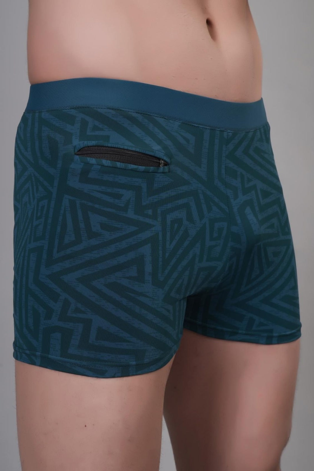 Men Printed Swim Shorts Mid-Rise Quick Dry