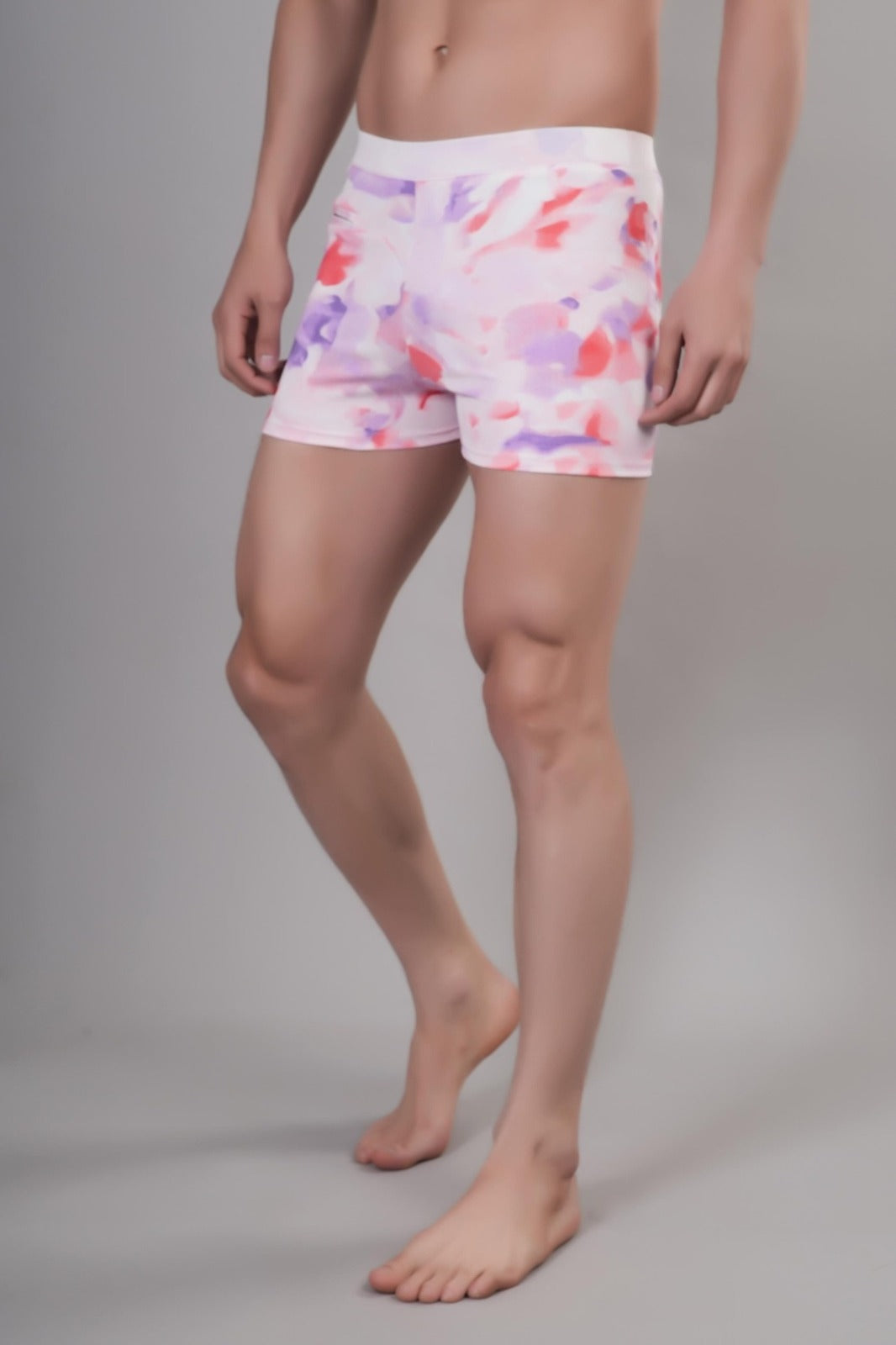 Men Printed Swim Shorts Mid-Rise Quick Dry