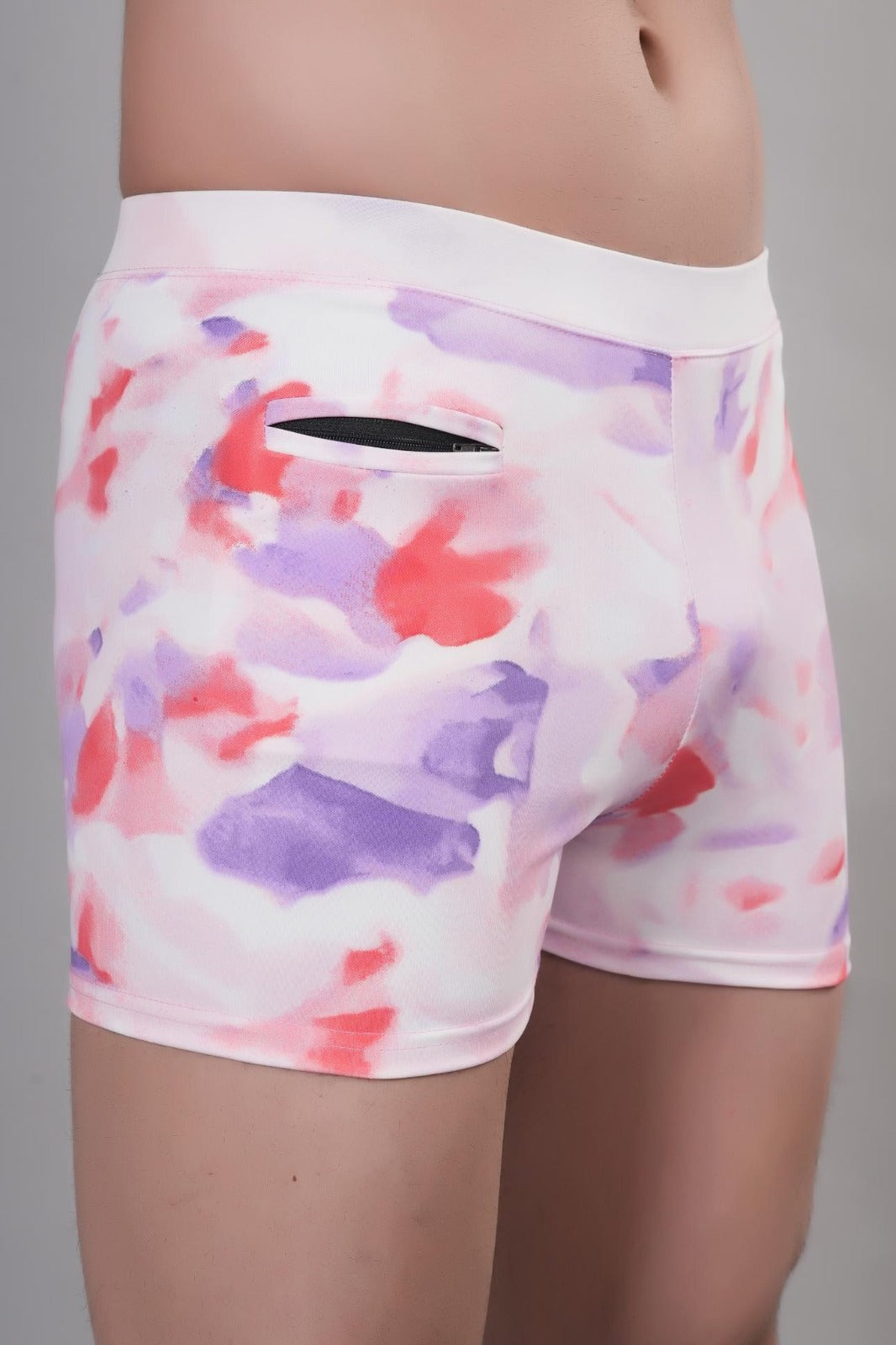 Men Printed Swim Shorts Mid-Rise Quick Dry