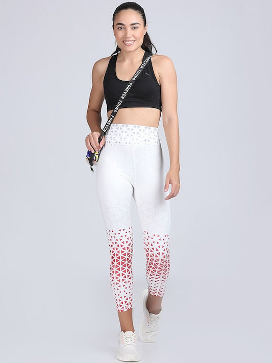 Women Printed Dry-Fit Training or Gym Ankle Length Sports Tights