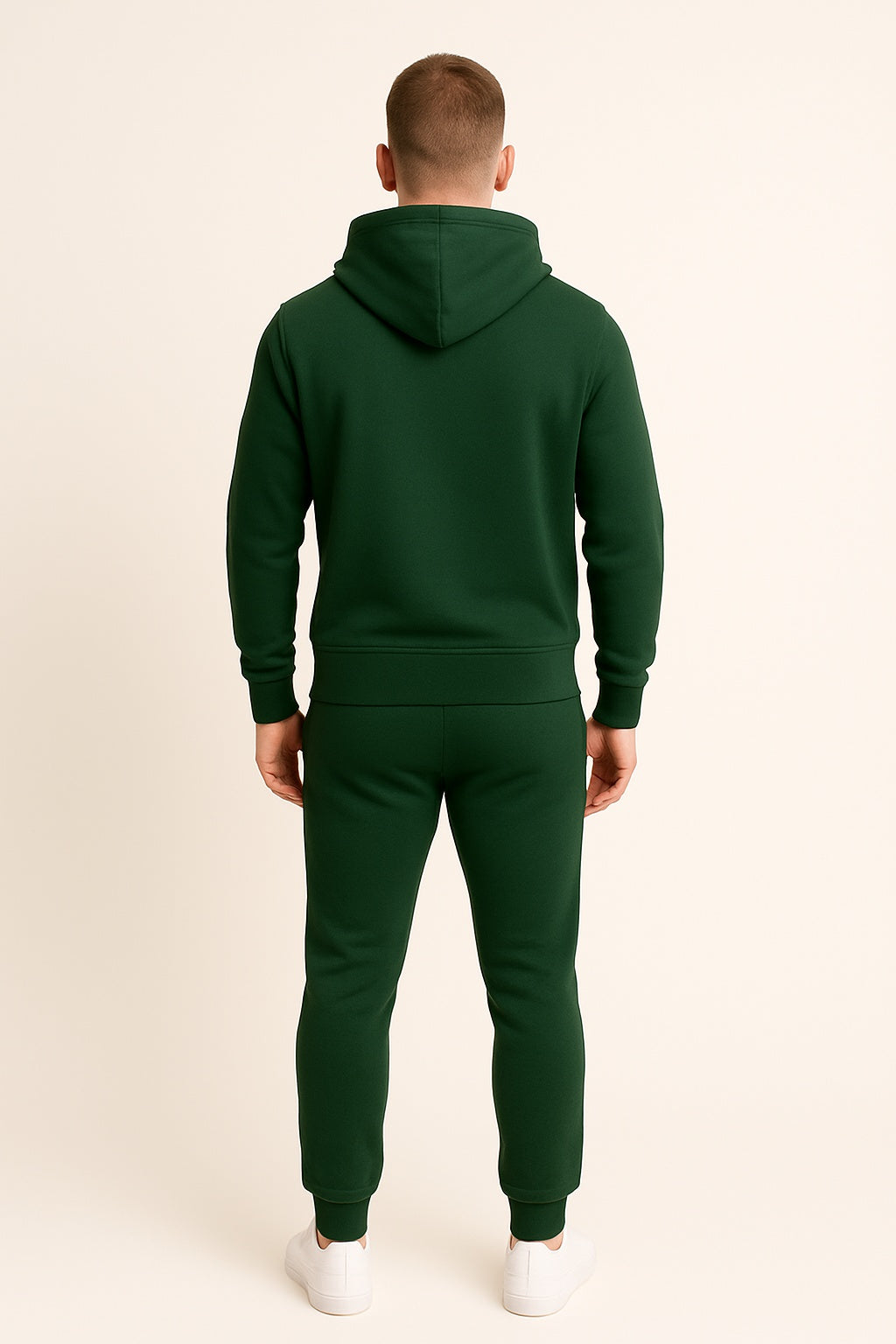 Men’s Hoodie Tracksuit Set – Forest Green (Polyester Fleece)