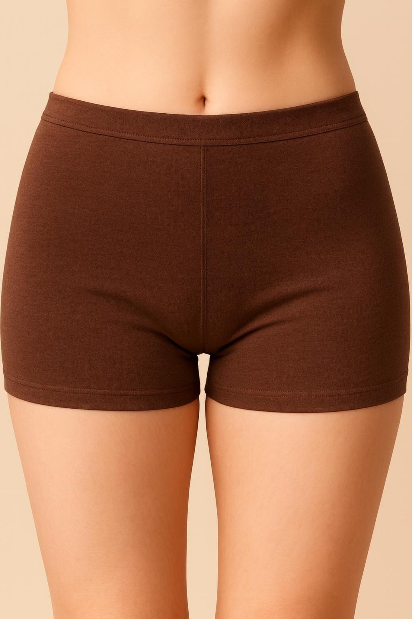 Women Solid Boyshorts Mid-Rise Stretch Fit