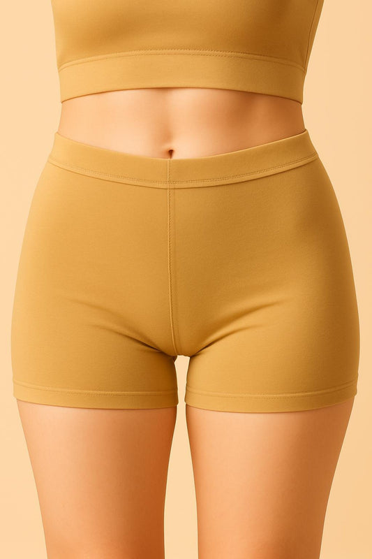 Women Solid Boyshorts Mid-Rise Stretch Fit