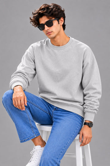 Apraa & Parma Men Solid Fleece Sweatshirt | Full Sleeve Round Neck Warm Casual Wear