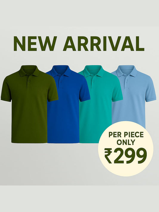 Men’s Solid Polo T-Shirt – Everyday Comfort