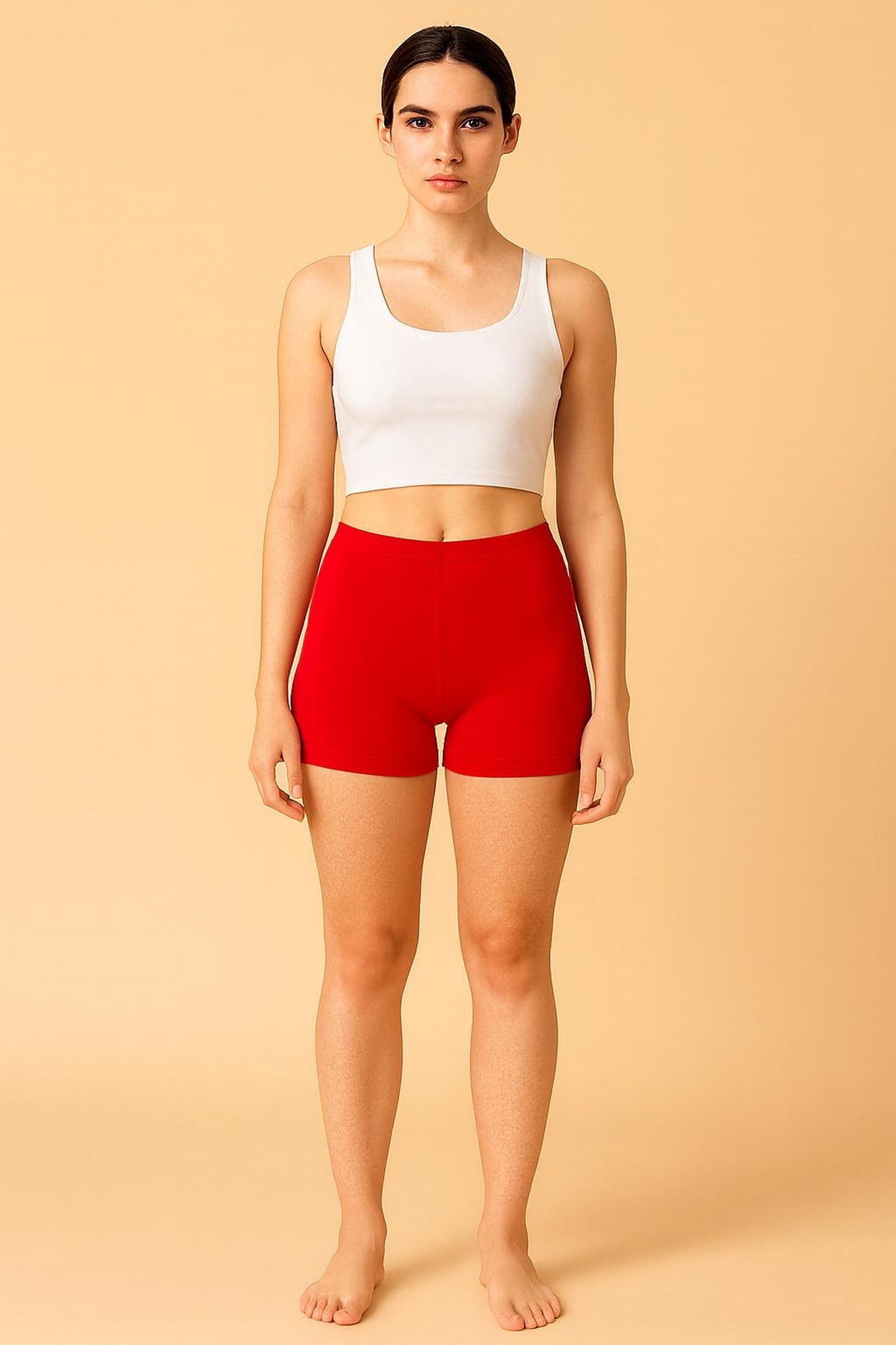 Women Solid Boyshorts Mid-Rise Stretch Fit