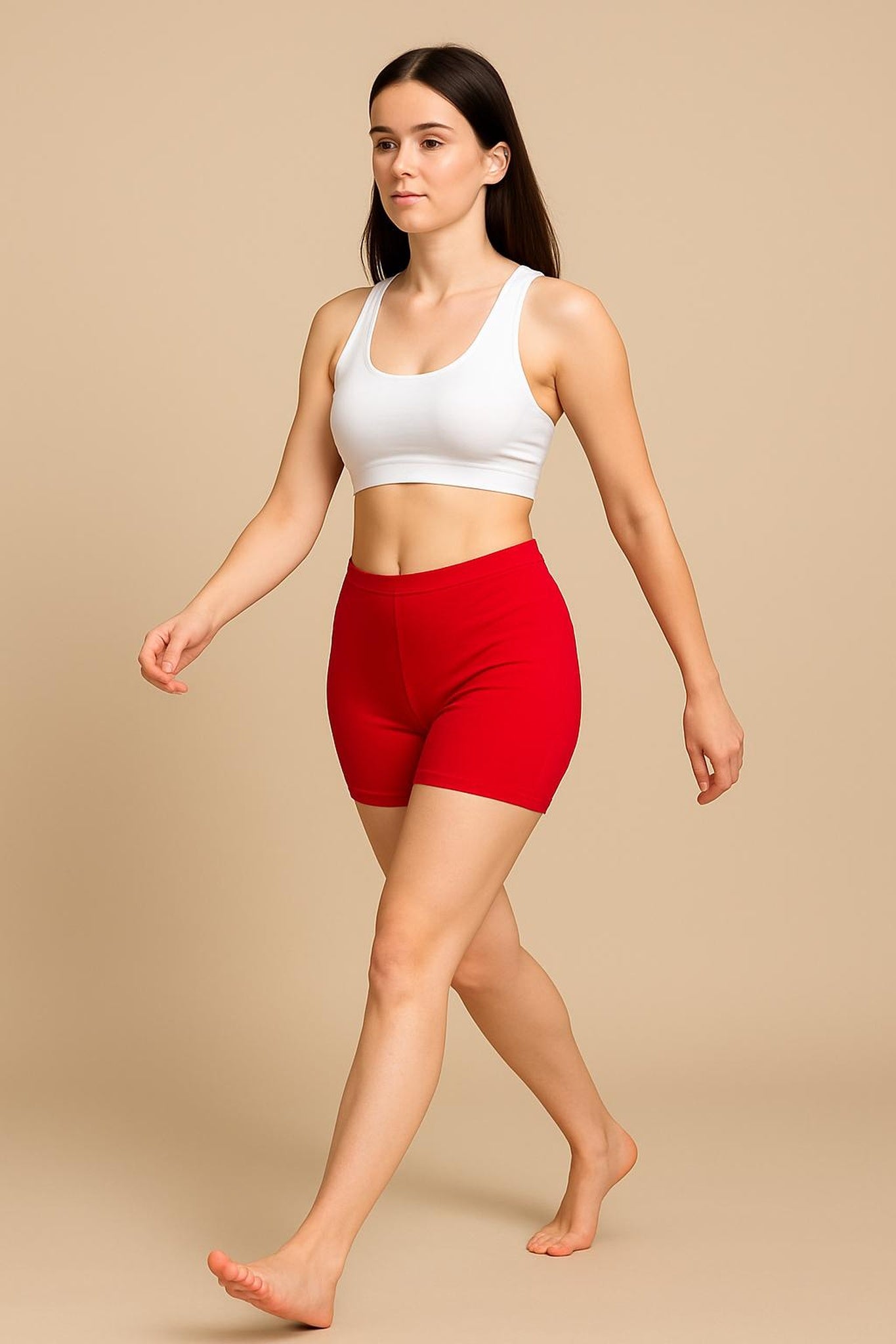 Women Solid Boyshorts Mid-Rise Stretch Fit